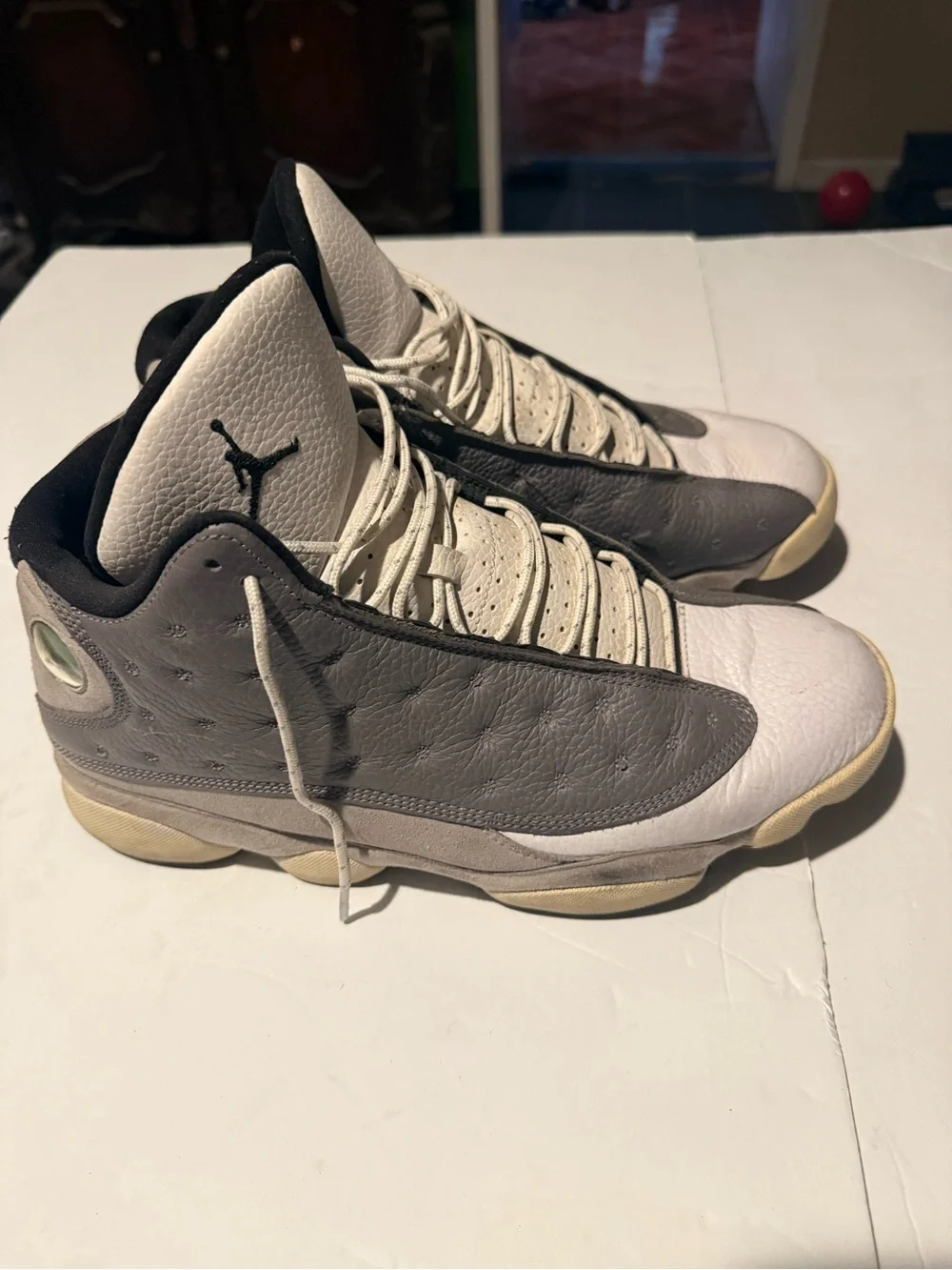 Jordan Grey White Black Retro Basketball Sneakers Jordan 13